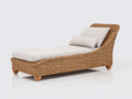 Lettino prendisole-Rattan sintetico-Tessuto-205 x 78 x 92 cm-Marrone naturale-Crema-Per terrazza e giardino-Stile organico