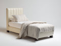 Letto singolo - Similpelle - 207 x 103 x 114 cm - Avorio - Stile contemporaneo