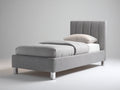 Letto singolo - Tessuto - 208 x 105 x 108 cm - Grigio - Stile moderno