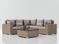 Divani da esterno-Rattan sintetico-Tessuto-265 x 265 x 78 cm-Marrone chiaro-Grigio antracite-Stile contemporaneo
