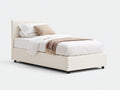 Letto singolo - Tessuto - 208 x 104 x 108 cm - Avorio - Stile moderno